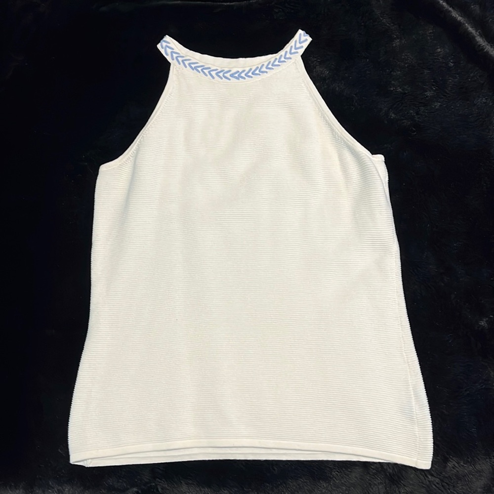 J McLaughlin, 100% cotton halter style top. Size medium.